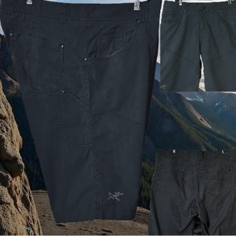 ARCTERYX MENS BASTION SHORTS SZ36 INSEAM 12.5. GRAY BREATHABLE HIGHLY DURABLE - Picture 2 of 12